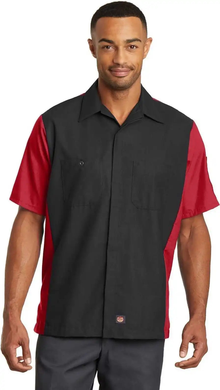 Red Kap Sy20 Short Sleeve Ripstop Crew Shirt Black/