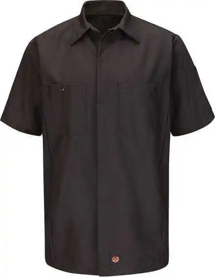 Red Kap Sy20l Short Sleeve Automotive Crew Shirt - Long Sizes - Charcoal