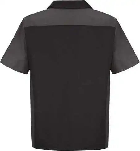 Red Kap Sy20l Short Sleeve Automotive Crew Shirt Long Sizes Black Charcoal