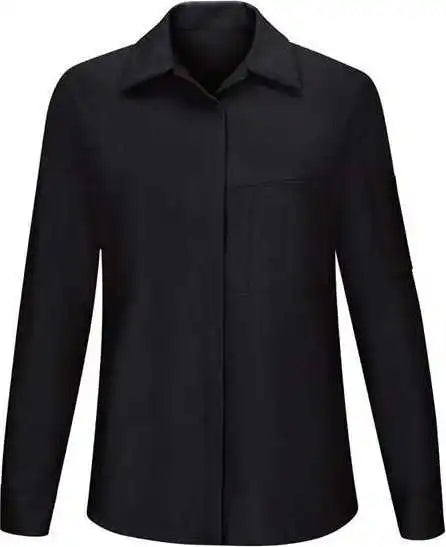 Red Kap Sy31 Women’s Performance Plus Long Sleeve Shop Shirt with Oilblok Technology - Black Charcoal