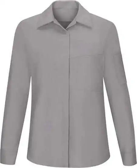 Red Kap Sy31 Women’s Performance Plus Long Sleeve Shop Shirt with Oilblok Technology - Light Gray Charcoal