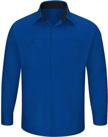 Red Kap Sy32 Performance Plus Long Sleeve Shirt with Oilblok Technology - Royal Blue Black