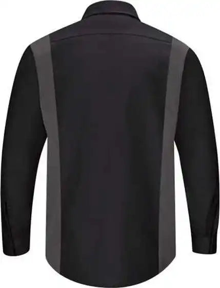 Red Kap Sy32 Performance Plus Long Sleeve Shirt with Oilblok Technology Black Charcoal