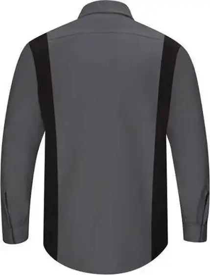 Red Kap Sy32l Performance Plus Long Sleeve Shirt with Oilblok Technology Sizes Charcoal Black