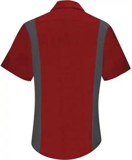 Red Kap Sy41 Women’s Performance Plus Short Sleeve Shop Shirt with Oilblok Technology Fireball Charcoal