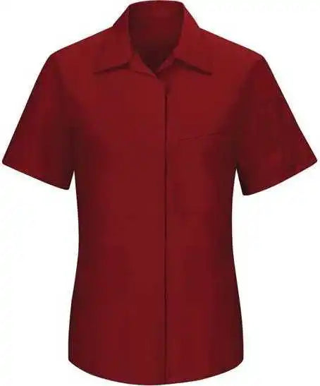 Red Kap Sy41 Women’s Performance Plus Short Sleeve Shop Shirt with Oilblok Technology Fireball Charcoal