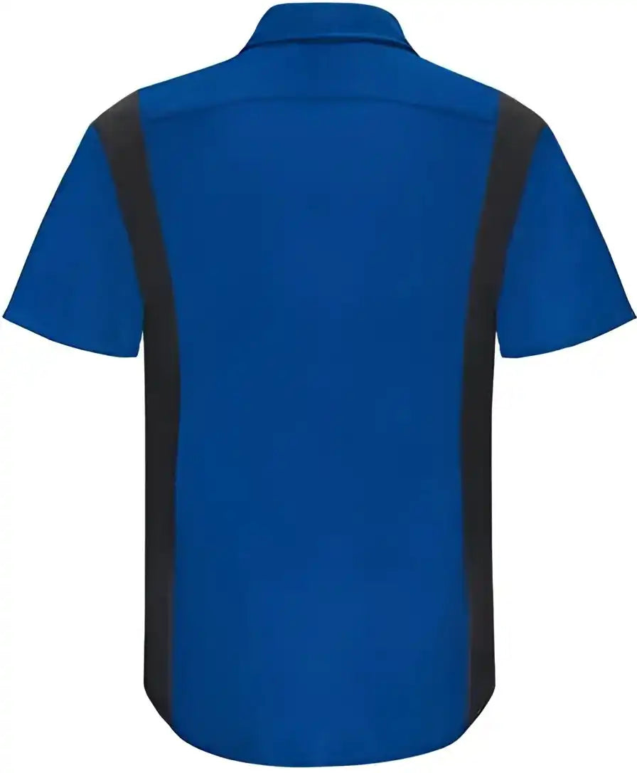 Red Kap Sy42 Performance Plus Short Sleeve Shirt with Oilblok Technology - Royal Blue Black