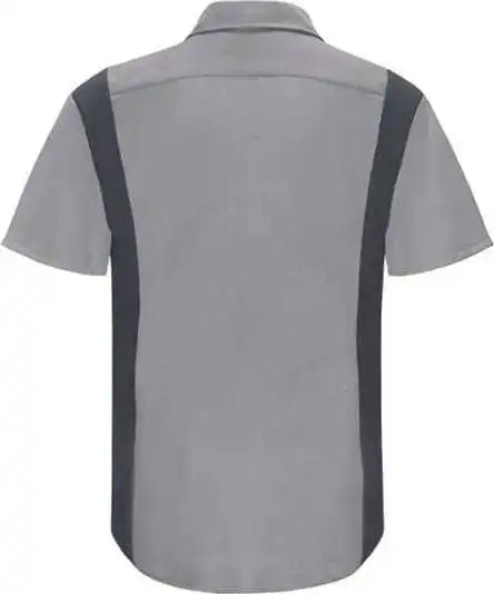 Red Kap Sy42 Performance Plus Short Sleeve Shirt with Oilblok Technology Light Gray Charcoal