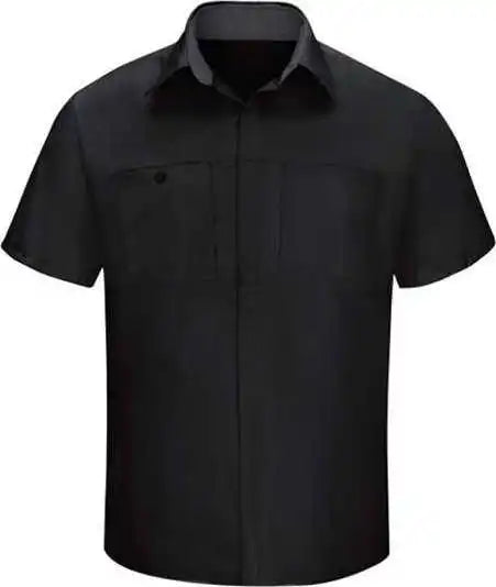Red Kap Sy42 Performance Plus Short Sleeve Shirt with Oilblok Technology - Black Charcoal