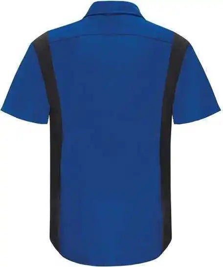 Red Kap Sy42l Performance Plus Short Sleeve Shop Shirt with Oilblok Technology Long Sizes Royal Blue Black