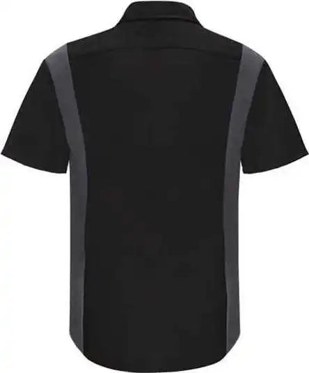 Red Kap Sy42l Performance Plus Short Sleeve Shop Shirt with Oilblok Technology Long Sizes Black Charcoal