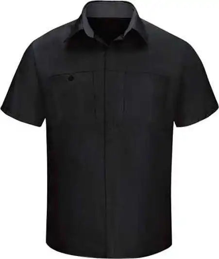 Red Kap Sy42l Performance Plus Short Sleeve Shop Shirt with Oilblok Technology Long Sizes Black Charcoal