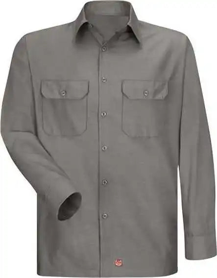 Red Kap Sy50 Ripstop Long Sleeve Shirt Gy Gray