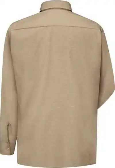 Red Kap Sy50 Ripstop Long Sleeve Shirt Khaki
