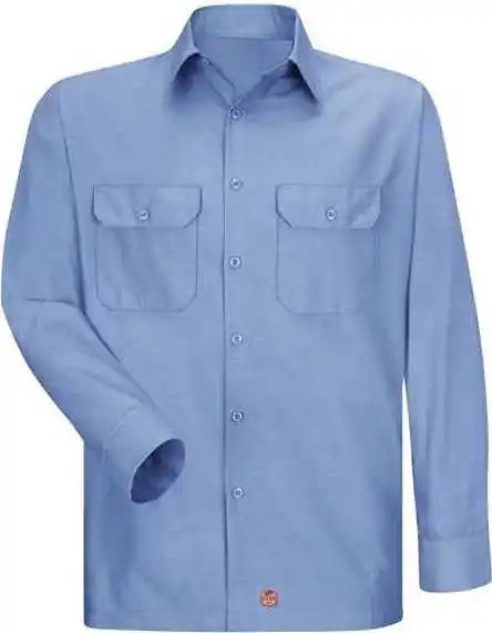 Red Kap Sy50 Ripstop Long Sleeve Shirt Light Blue
