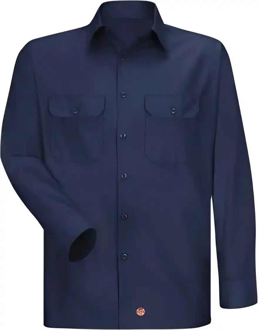 Red Kap Sy50 Ripstop Long Sleeve Shirt Navy