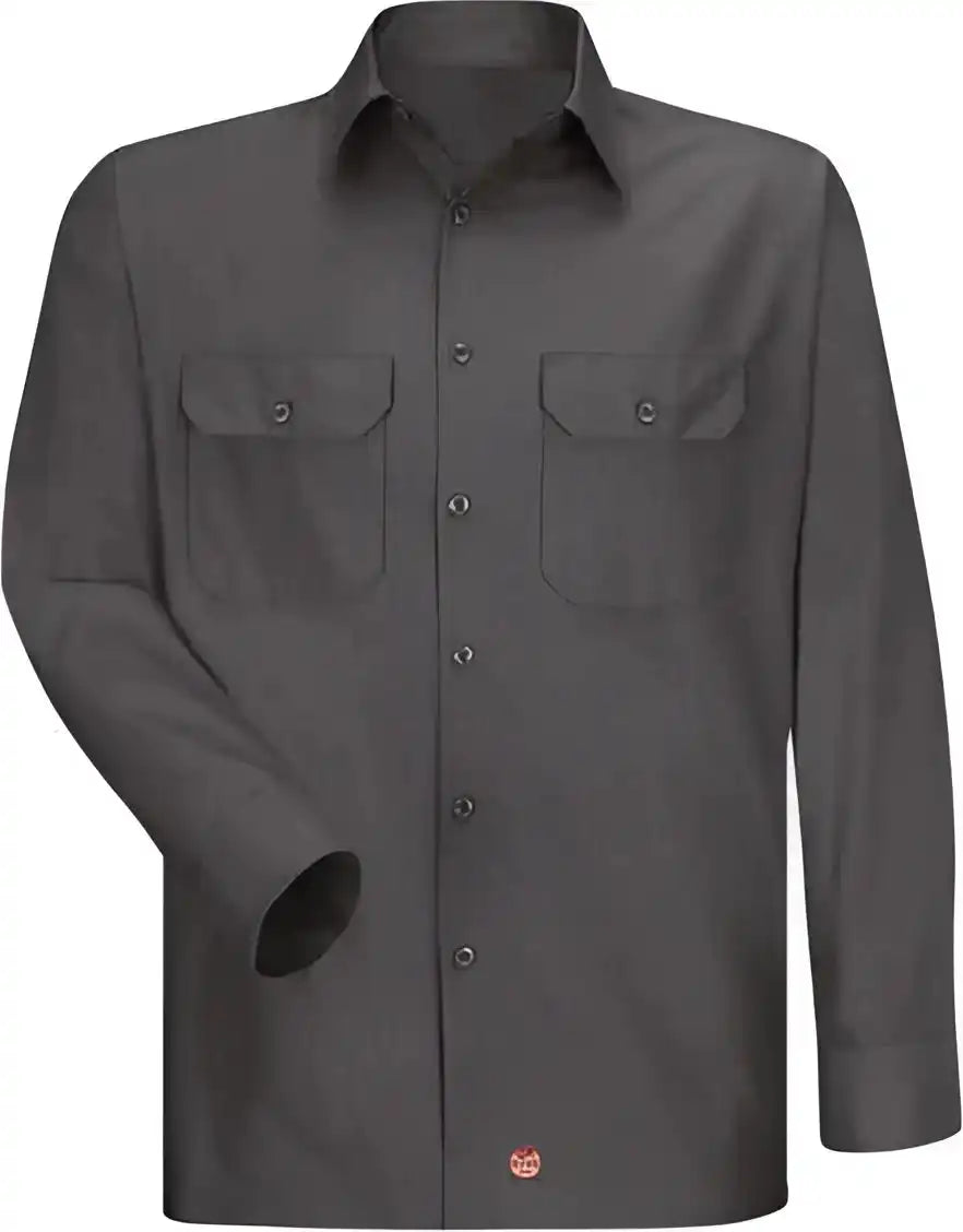 Red Kap Sy50l Ripstop Long Sleeve Shirt Sizes Charcoal