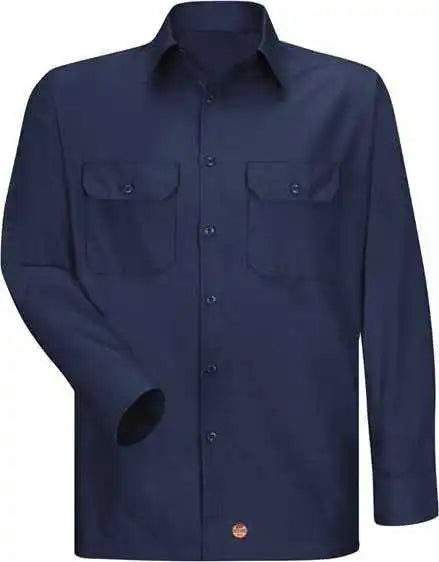 Red Kap Sy50l Ripstop Long Sleeve Shirt Sizes Navy