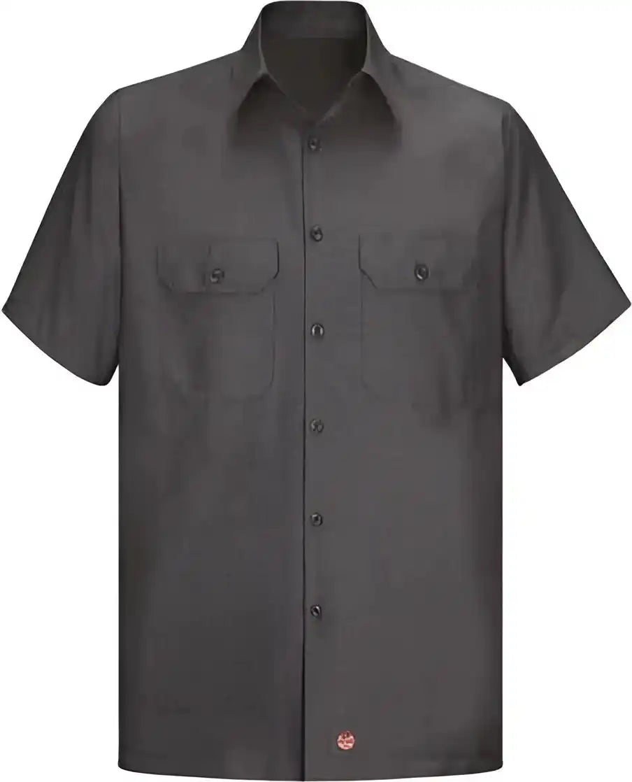 Red Kap Sy60 Ripstop Short Sleeve Work Shirt Charcoal