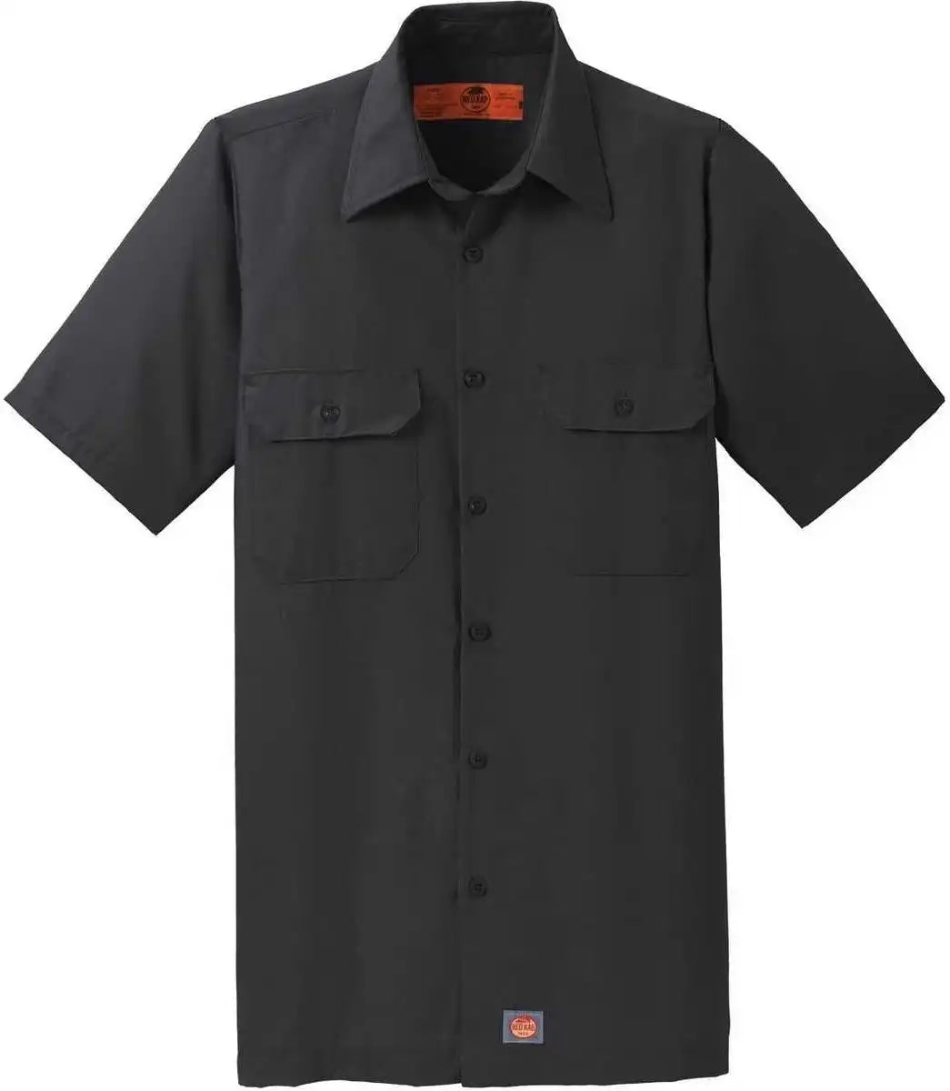 Red Kap Sy60 Short Sleeve Solid Ripstop Shirt Black
