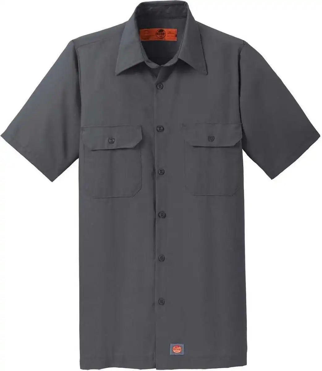 Red Kap Sy60 Short Sleeve Solid Ripstop Shirt Charcoal