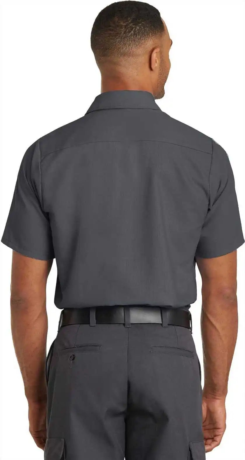 Red Kap Sy60 Short Sleeve Solid Ripstop Shirt Charcoal
