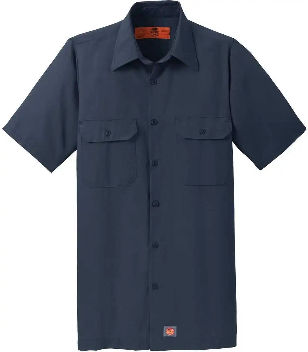Red Kap Sy60 Short Sleeve Solid Ripstop Shirt Navy