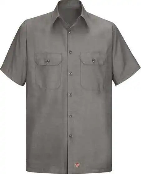 Red Kap Sy60l Ripstop Short Sleeve Work Shirt Long Sizes Gy Gray