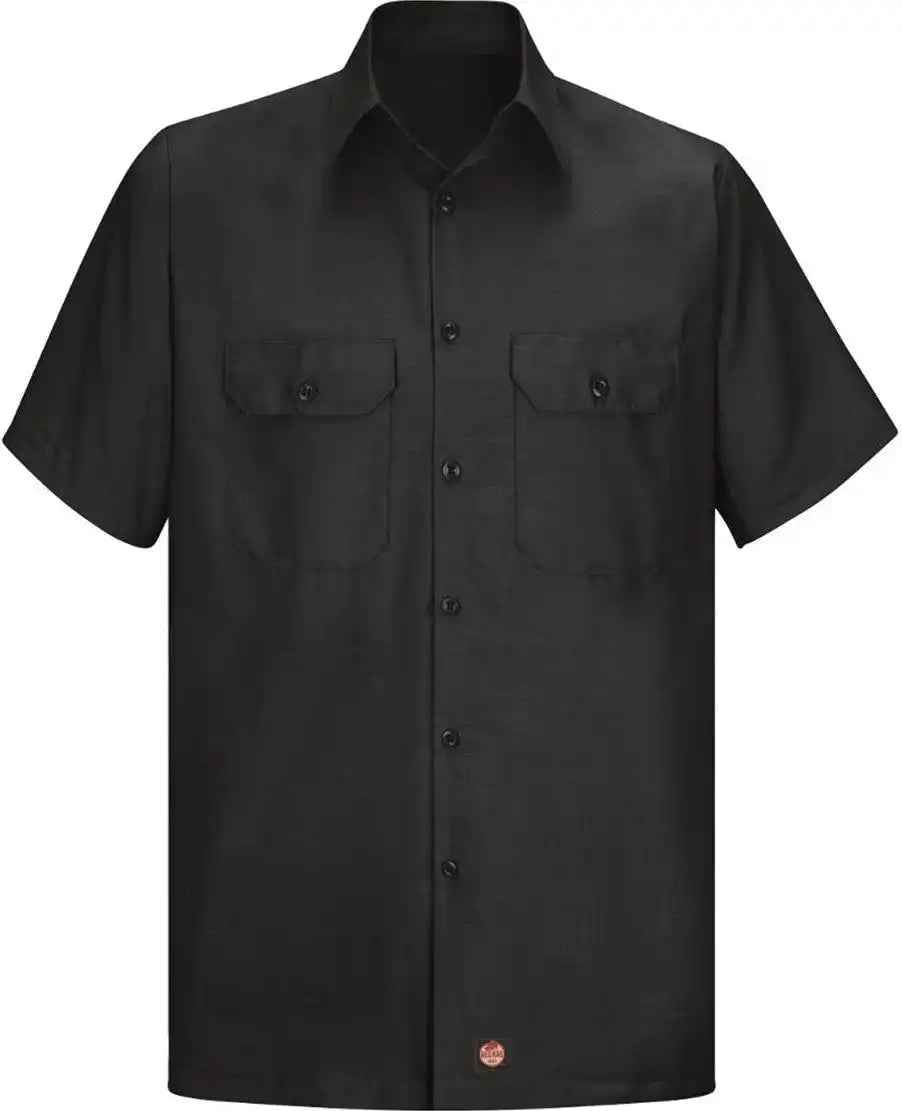 Red Kap Sy60t Ripstop Short Sleeve Work Shirt - Tall Sizes - Black - Lt