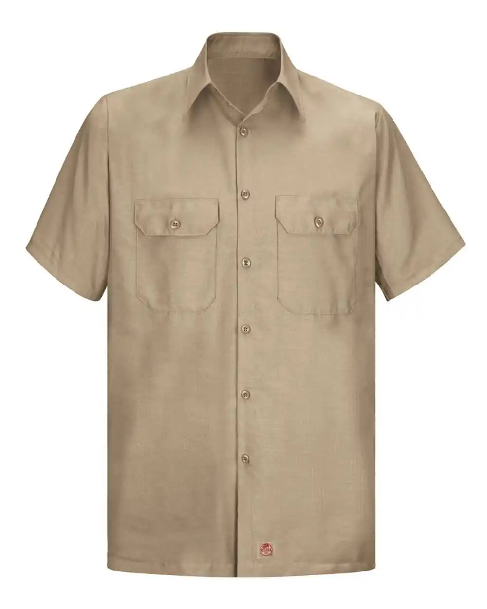 Red Kap Sy60t Ripstop Short Sleeve Work Shirt - Tall Sizes - Khaki - Lt