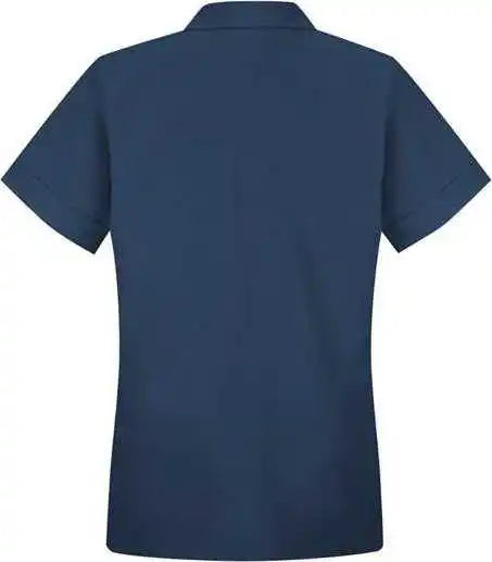 Red Kap Tp23 Women’s Loose Fit Short Sleeve Button Smock - Navy