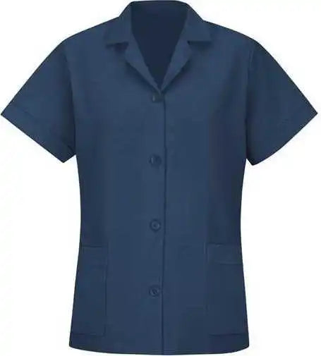 Red Kap Tp23 Women’s Loose Fit Short Sleeve Button Smock - Navy