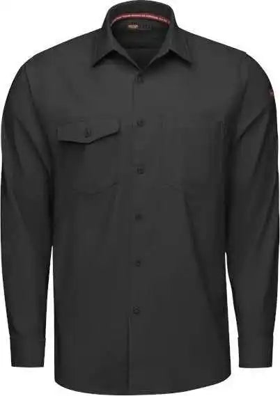 Red Kap Tsm4 Cooling Long Sleeve Work Shirt Black