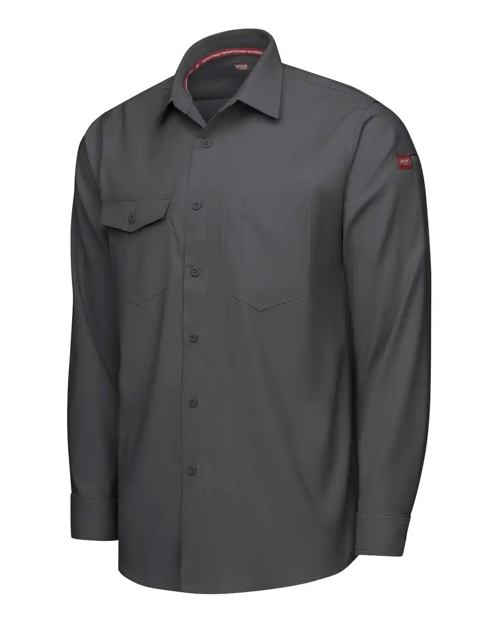 Red Kap Tsm4 Cooling Long Sleeve Work Shirt - Carbon