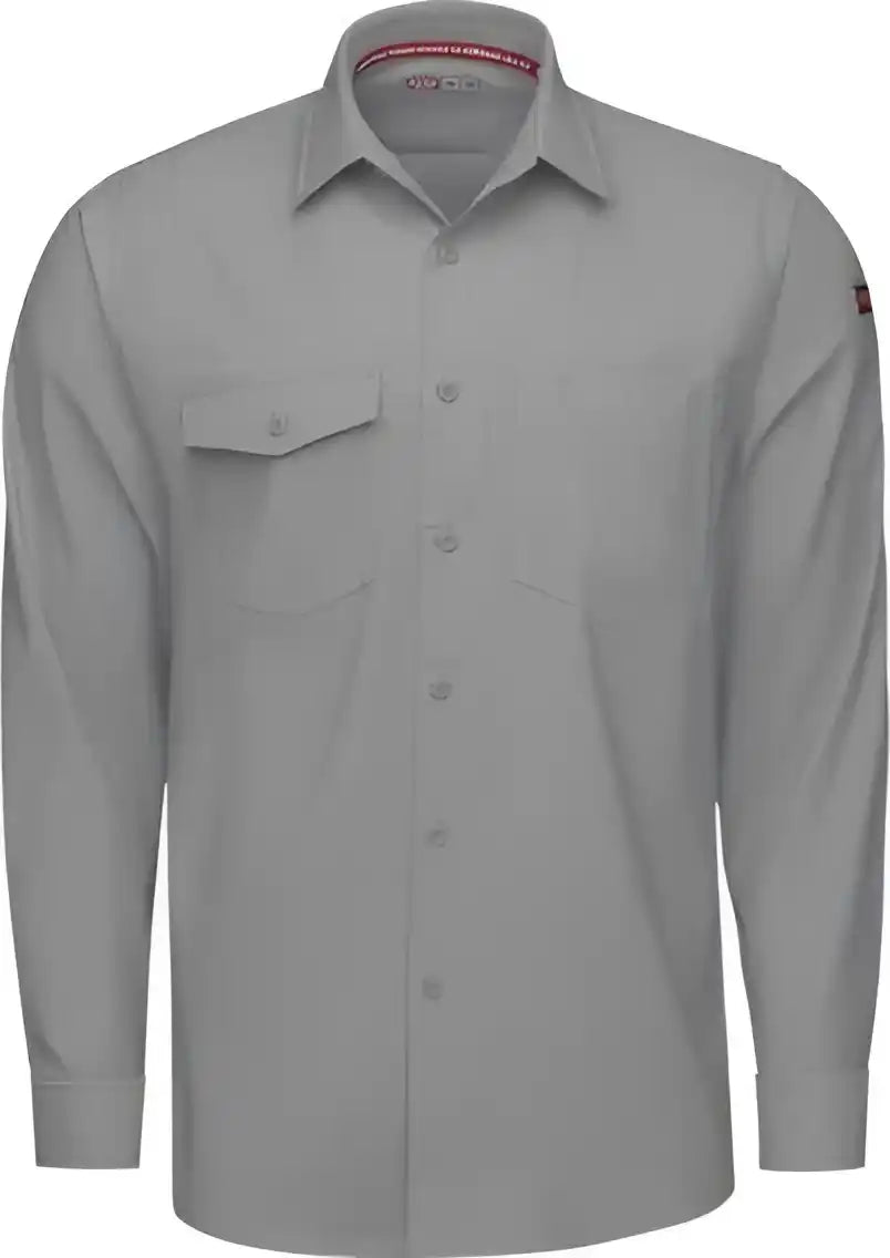 Red Kap Tsm4 Cooling Long Sleeve Work Shirt Gravel