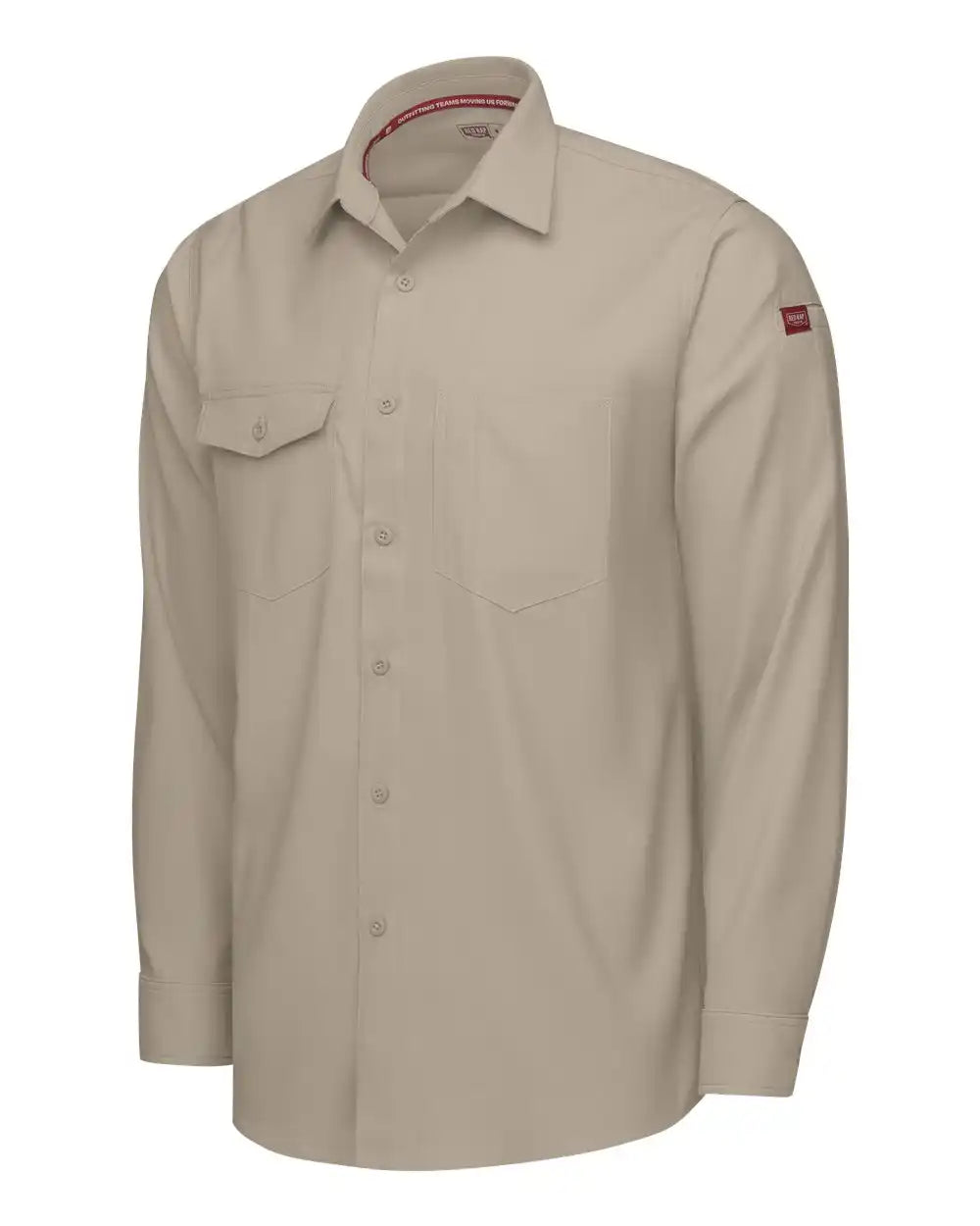 Red Kap Tsm4 Cooling Long Sleeve Work Shirt - Sand