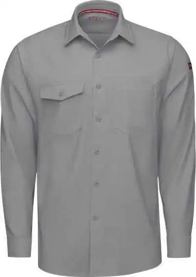 Red Kap Tsm4t Cooling Long Sleeve Work Shirt - Tall Sizes - Gravel