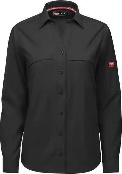 Red Kap Tsw3 Women’s Cooling Long Sleeve Work Shirt Black