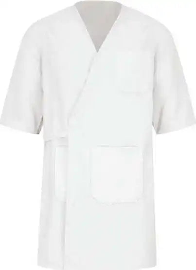 Red Kap Wp10 Collarless Butcher Wrap White