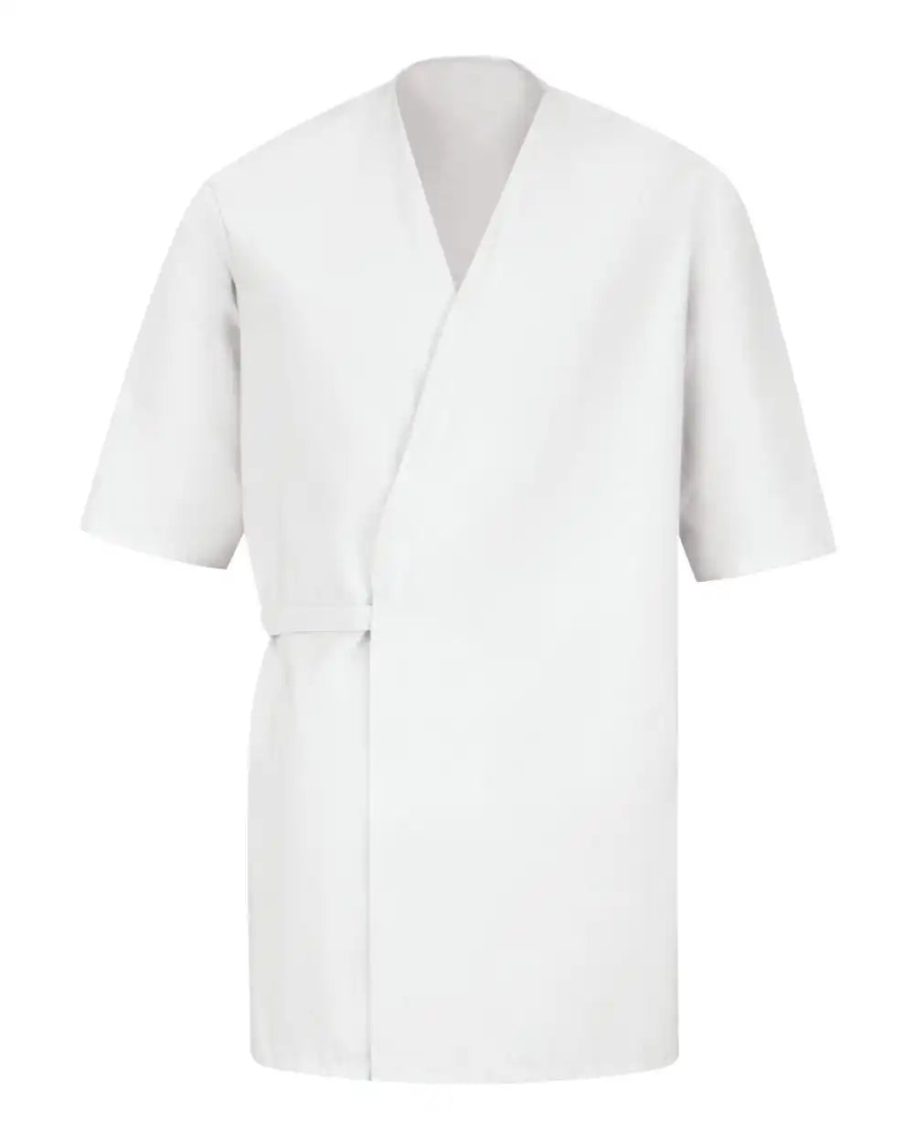 Red Kap Wp18 Collarless Poplin Butcher Wrap - White - s