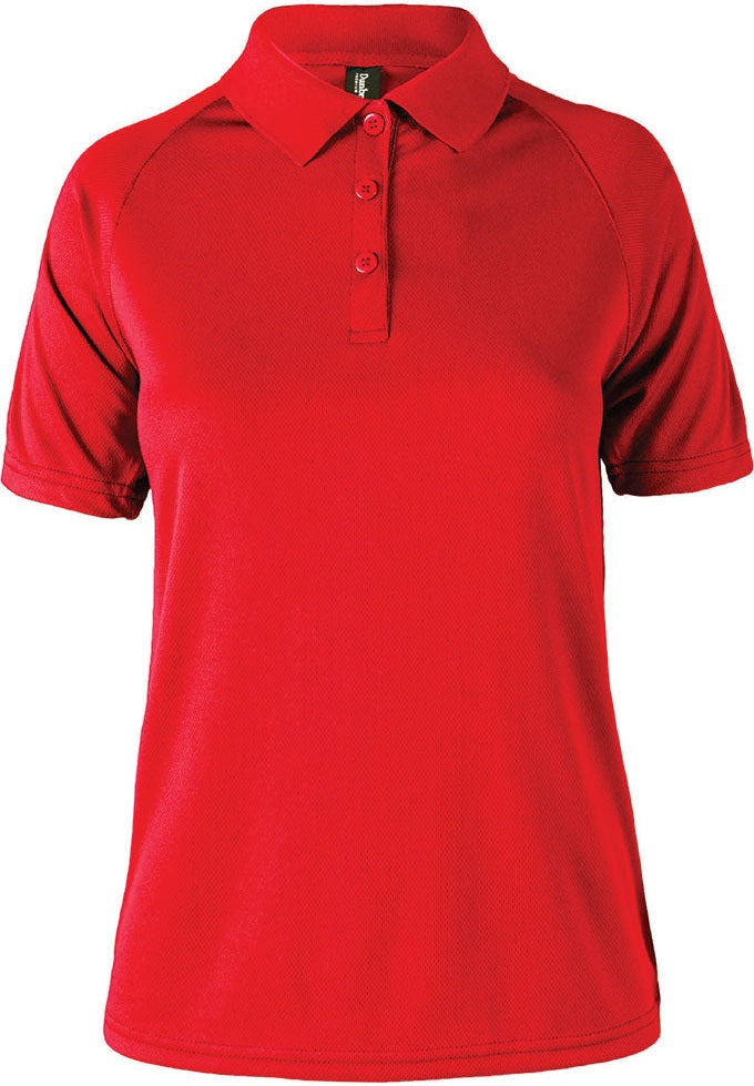 Red Ladies Team Polo  grouped