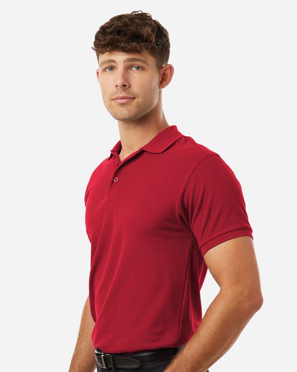 Red Men's Tall Pique Polo - 62800T plain