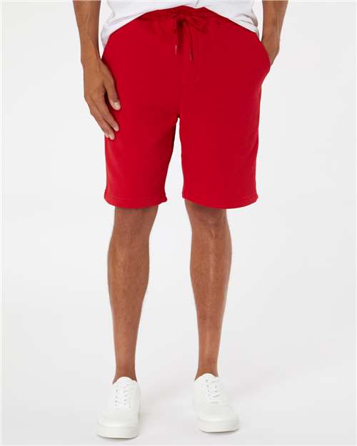 Red Midweight Fleece Shorts - IND20SRT
