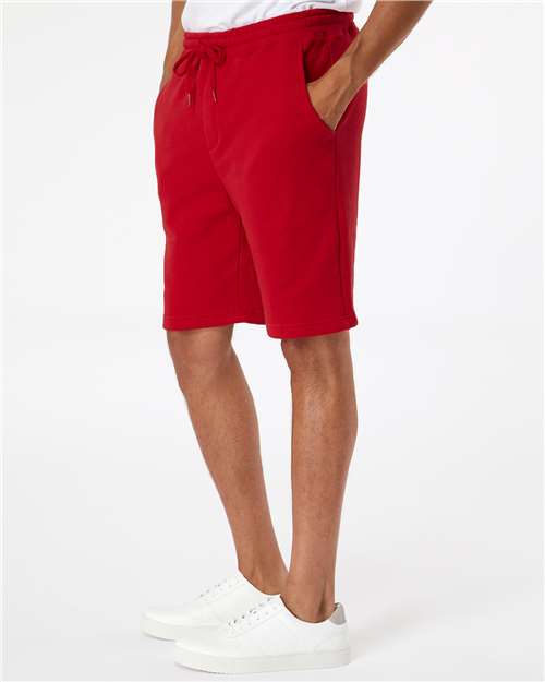 Red Midweight Fleece Shorts - IND20SRT