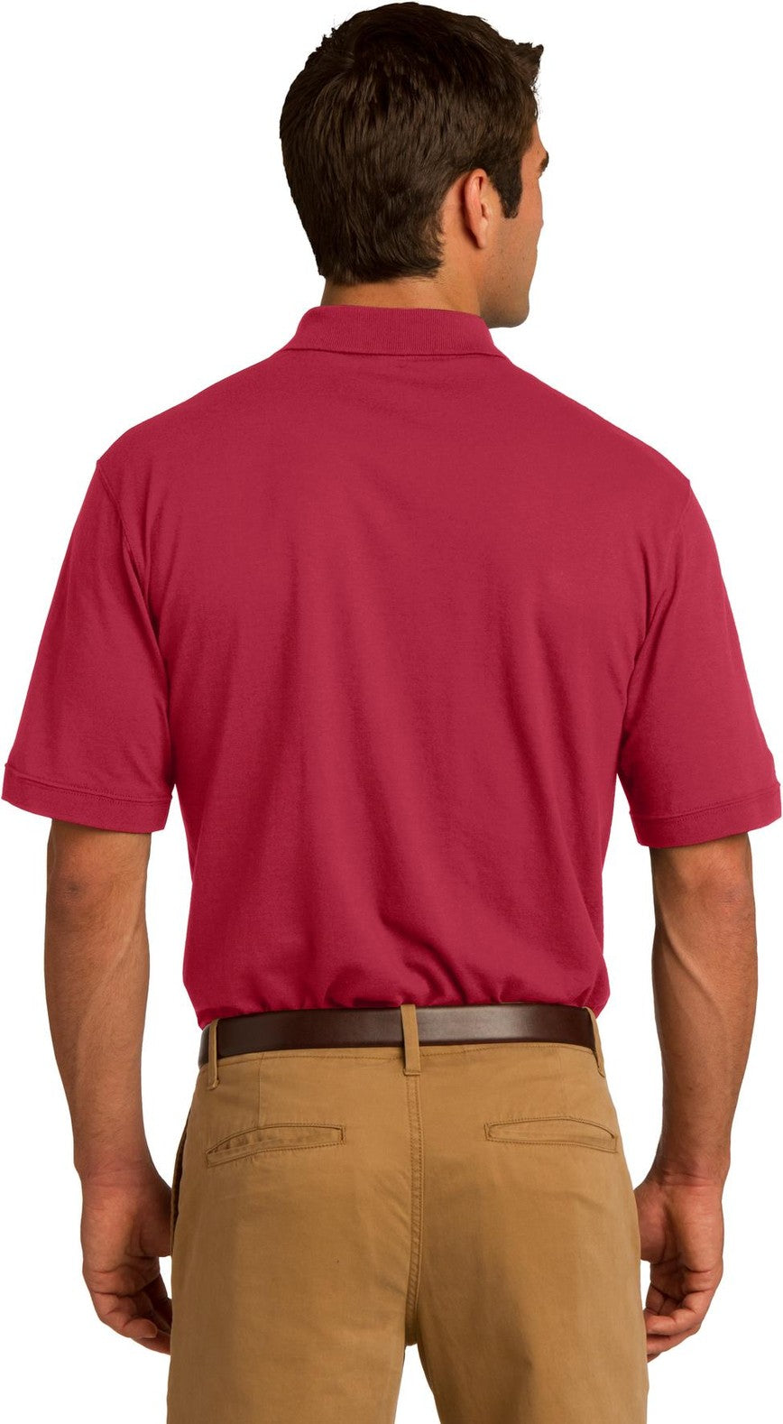 Red Port & Co Core Blend Jersey Knit Pocket Polo. KP55P