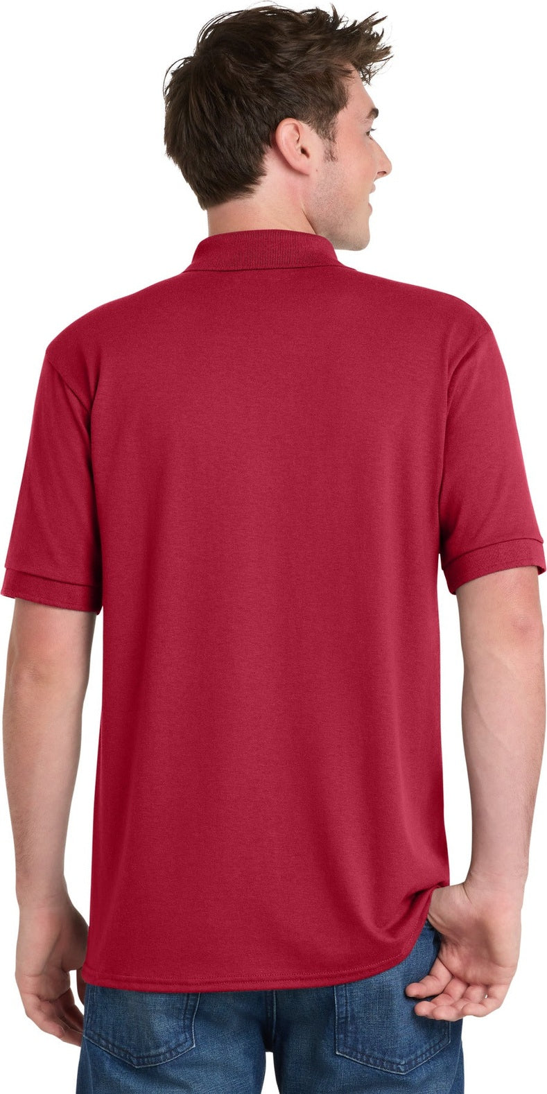 Red Port & Co Core Blend Jersey Knit Polo. KP55