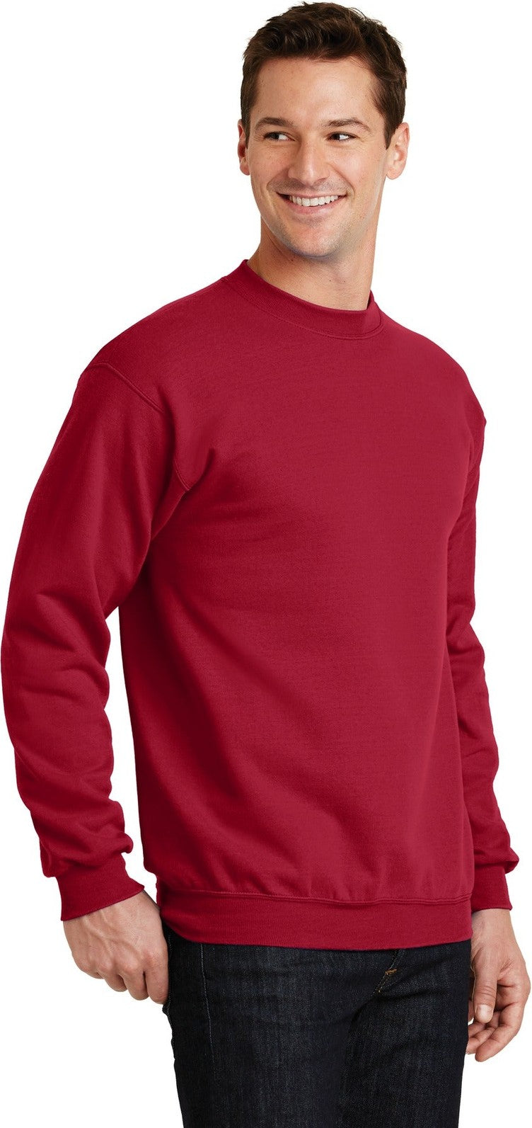 Red Port & Co Core Fleece Crewneck Sweatshirt. PC78