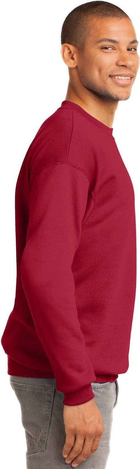 Red Port & Co Tall Essential Fleece Crewneck Sweatshirt. PC90T