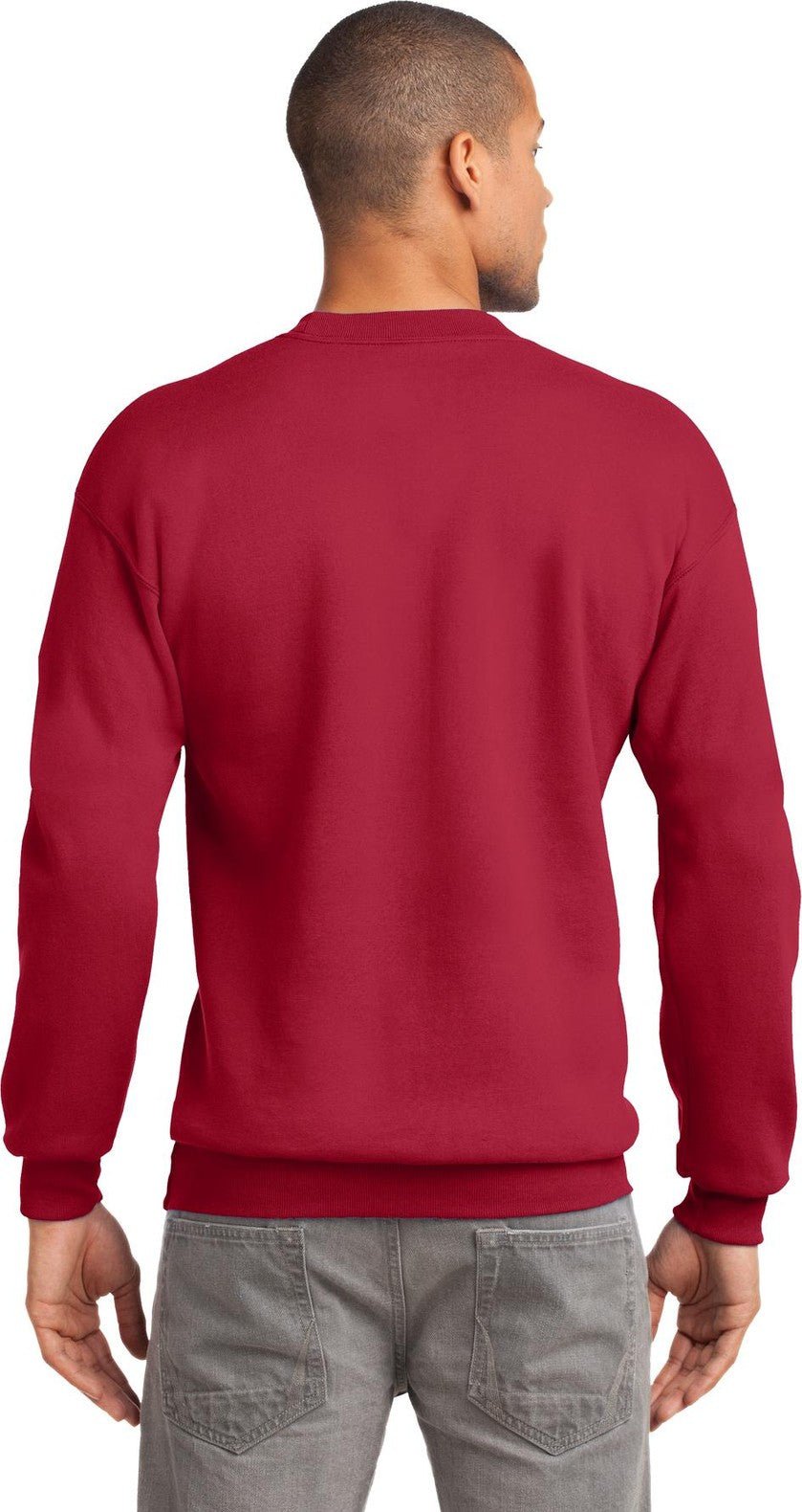 Red Port & Co Tall Essential Fleece Crewneck Sweatshirt. PC90T