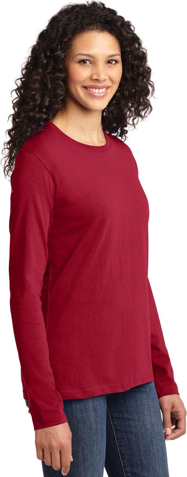 Red Port & Co Women's Long Sleeve Core Cotton Tee. LPC54LS